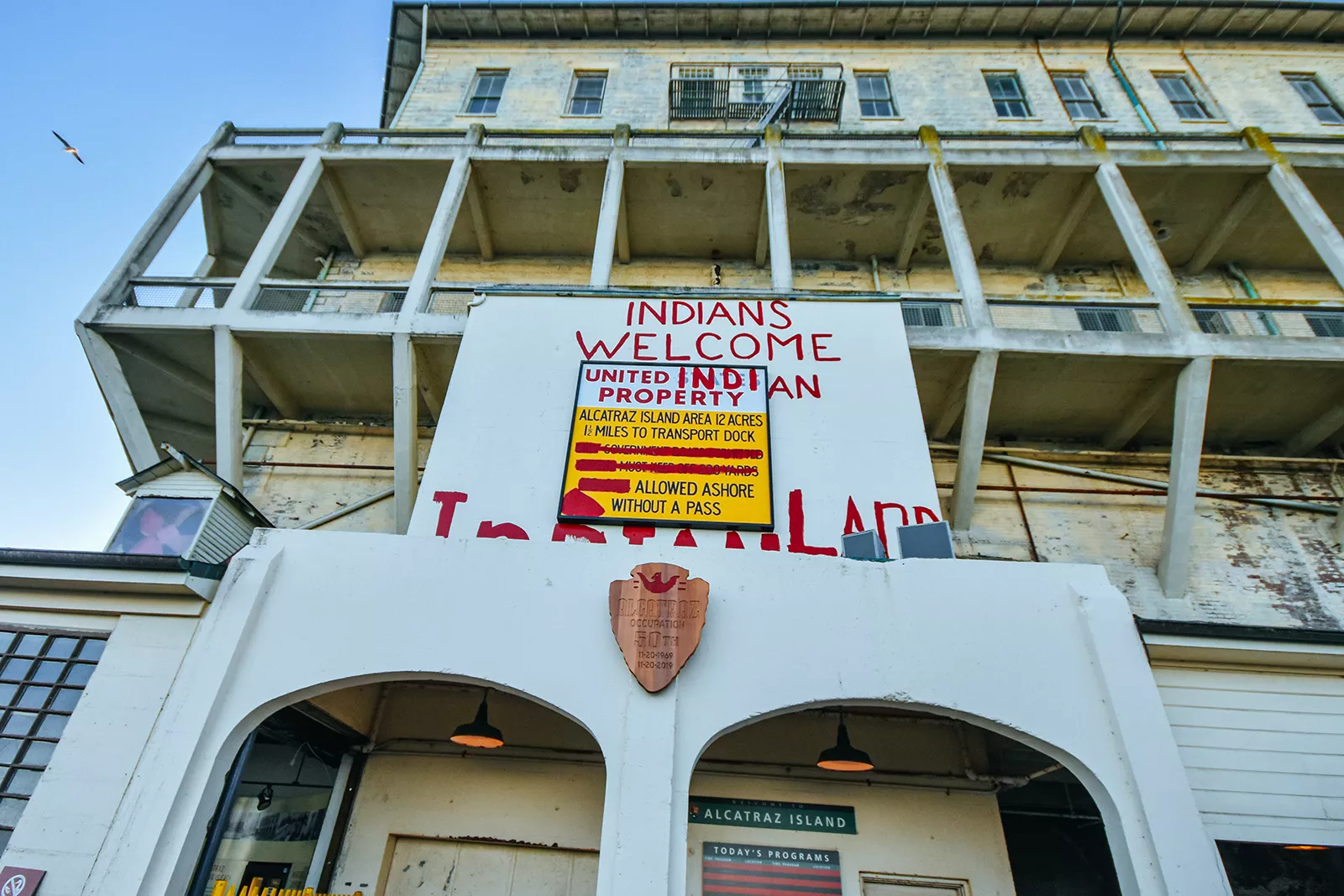 Alcatraz Indian Land Sign 1600
