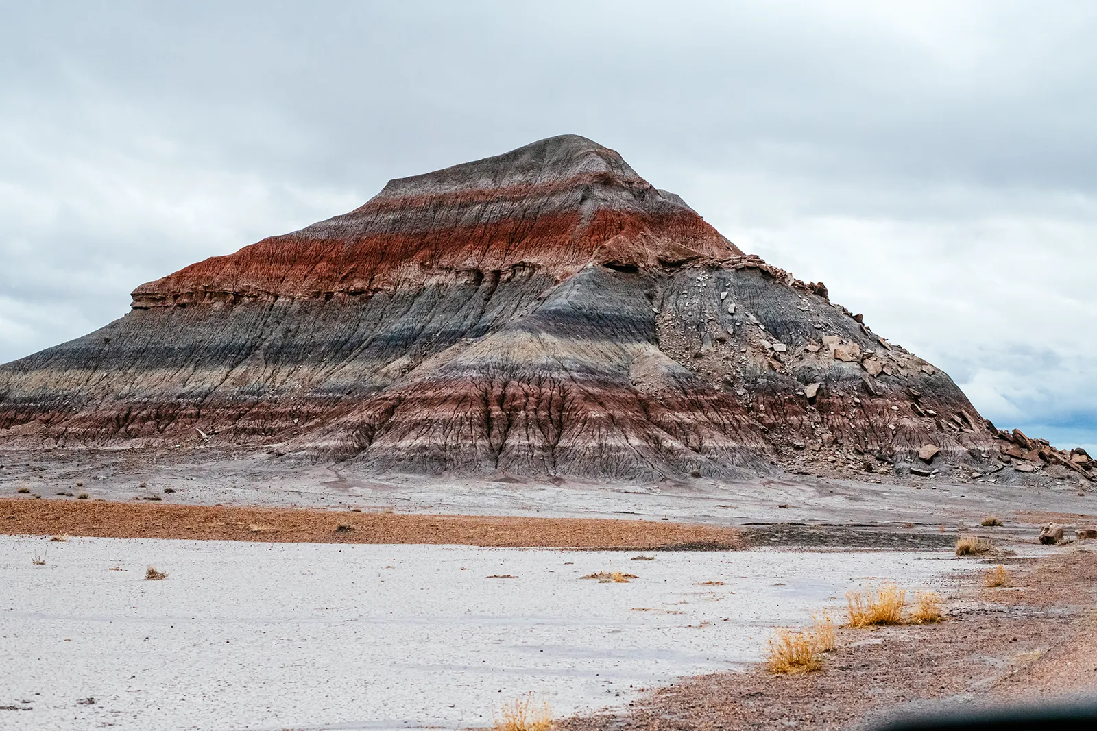 Petrified Forest National Park Colored Lines On A Mountain 1600