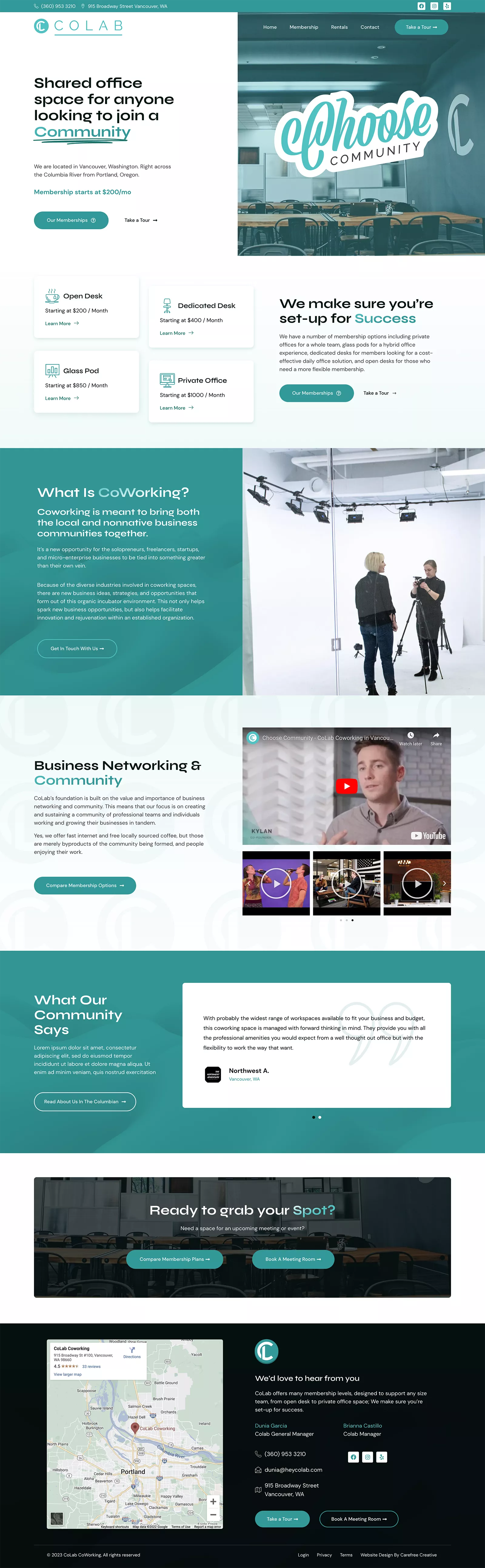 CoLab CoWorking Website Full