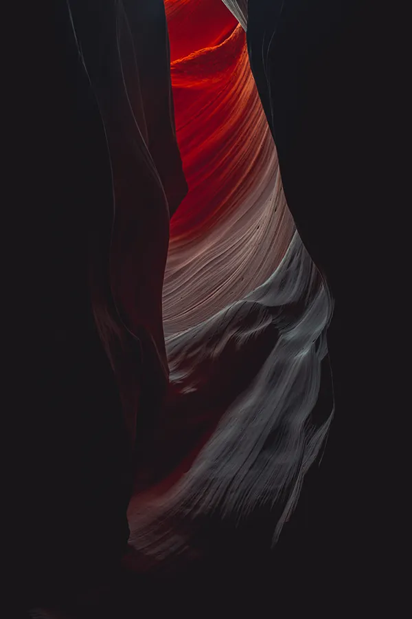 Upper Antelope Canyon Dark Red Abstract 600