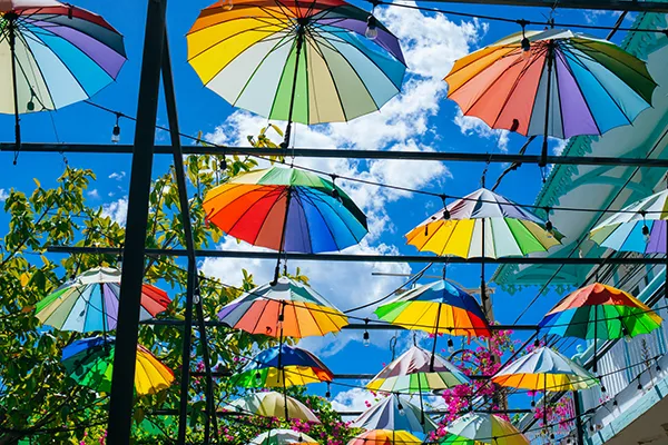 Umbrella Street Multicolor Umbrellas 600