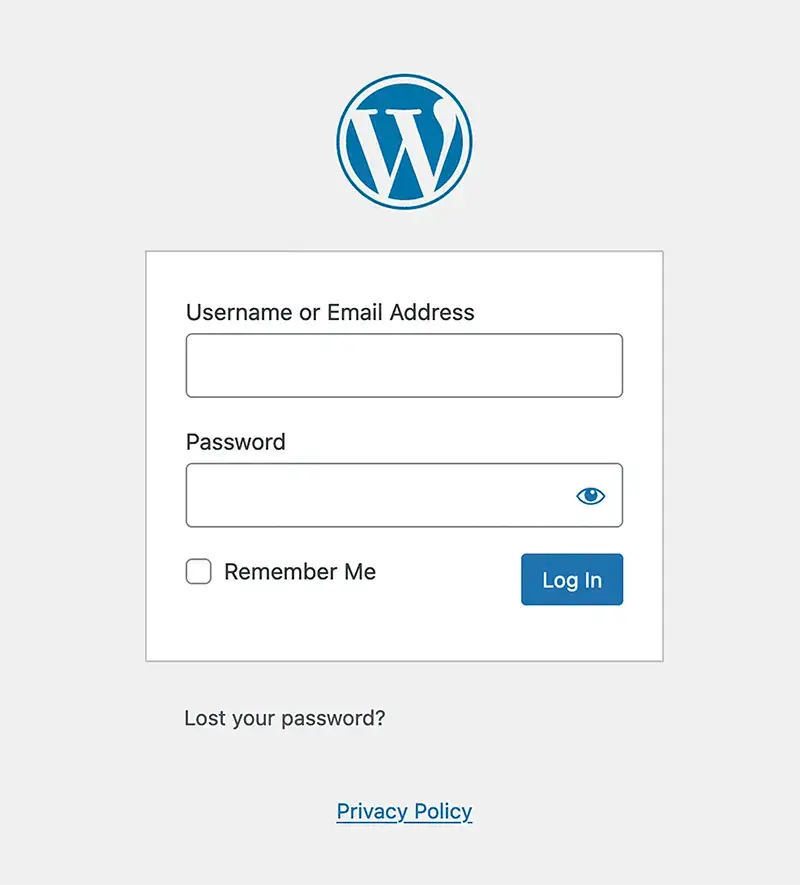 Wordpress WP Admin