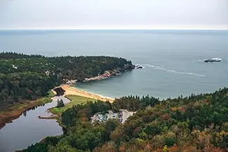 Acadia National Park Aerial Shoreline, Maine