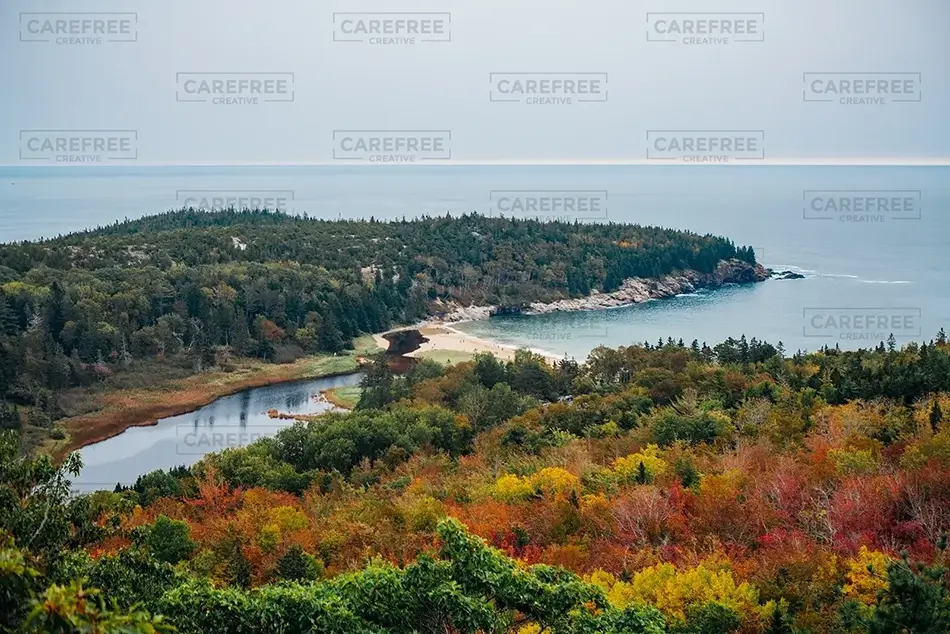Acadia National Park Serene Bay Waters Edge, Maine · United States