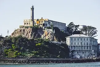 Alcatraz Island Clear Sky Panorama, San Francisco, California