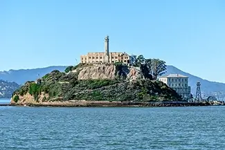 Alcatraz Island Bright Day View, San Francisco, California