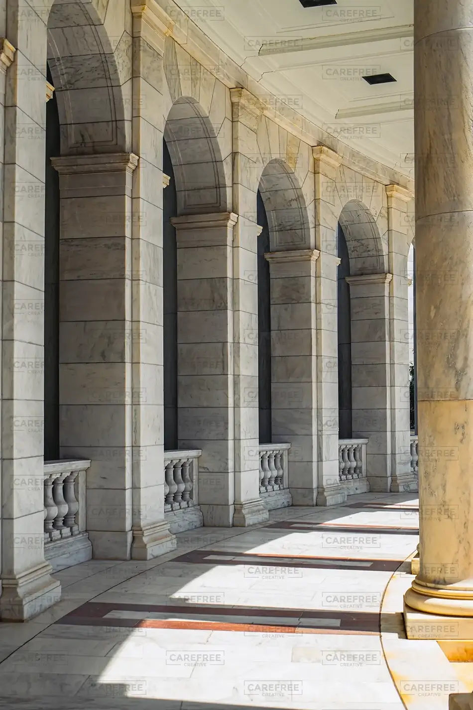 Arlington Cemetery Shadowed Colonnade, Arlington, Virginia · United States