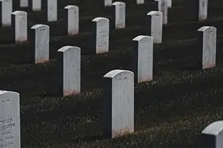 Arlington Cemetery Quietude Amongst Shaded Gravestones, Arlington, Virginia
