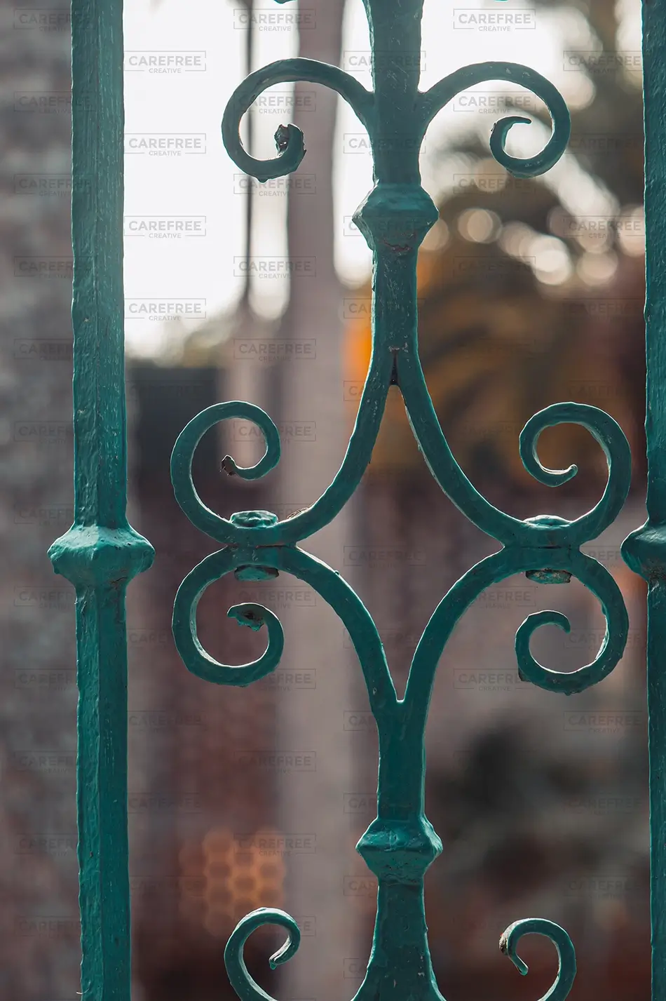 Atalaya Castle Green Ornate Wrought Iron, Murrells Inlet, South Carolina · United States