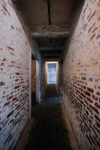 Atalaya Castle Narrow Brick Passage, Murrells Inlet, South Carolina
