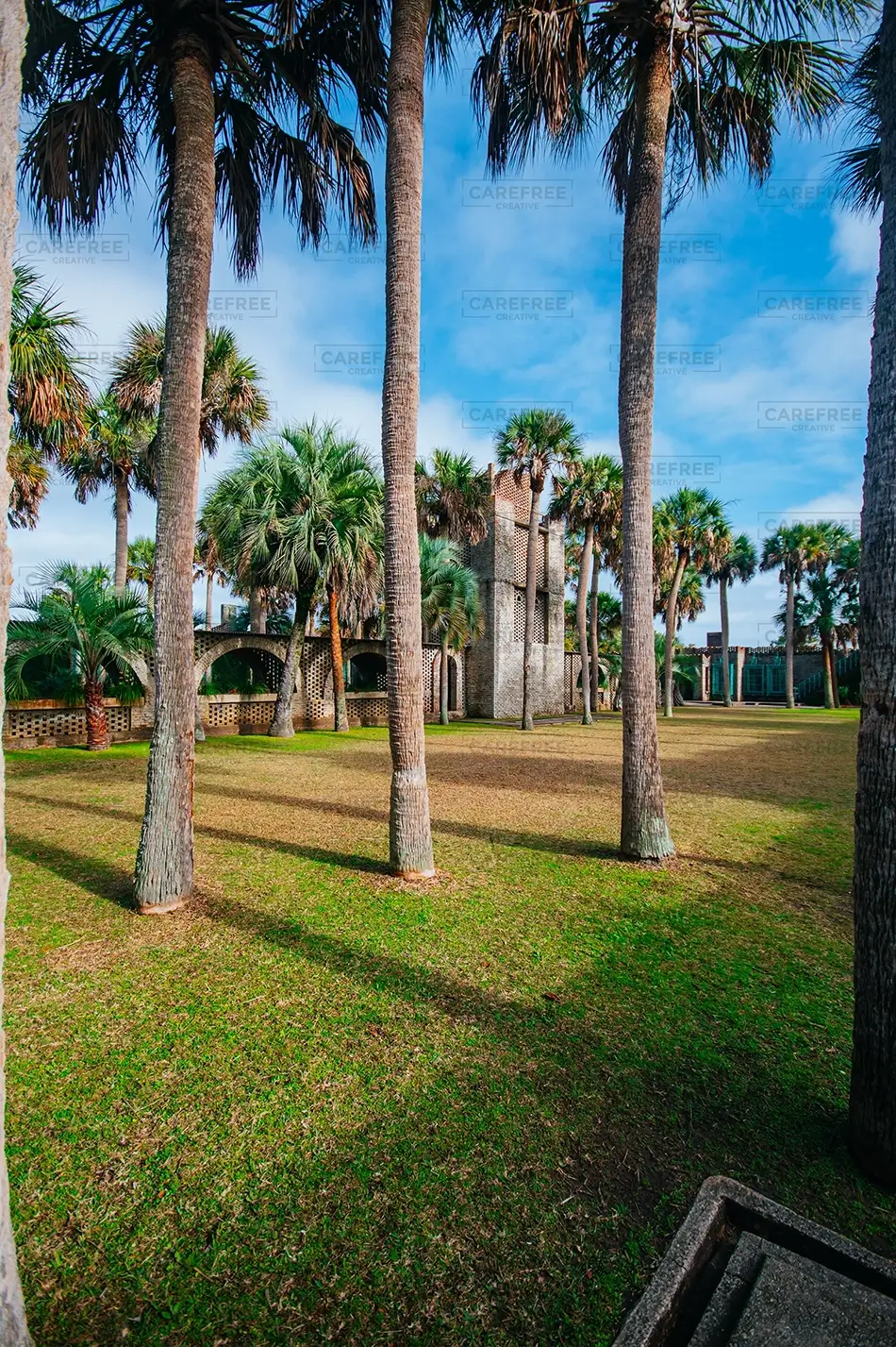 Atalaya Castle Palm Tree Garden, Murrells Inlet, South Carolina · United States