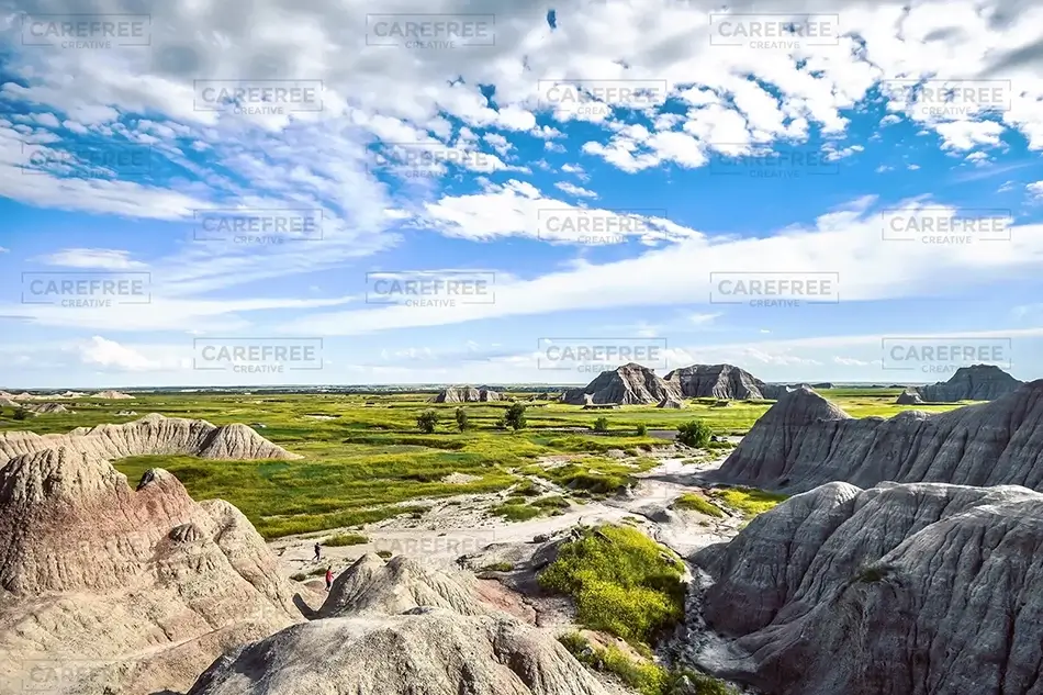 Badlands National Park Sunlit Macro Textures, South Dakota · United States