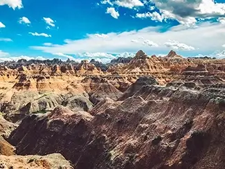 Badlands National Park Panoramic Valley View, South Dakota
