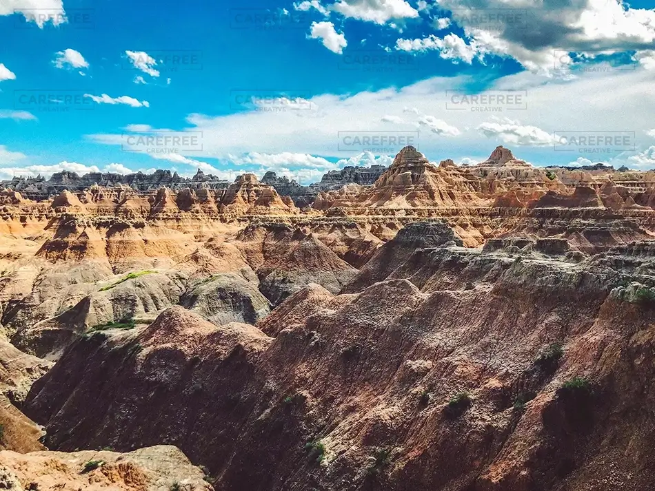 Badlands National Park Panoramic Valley View, South Dakota · United States