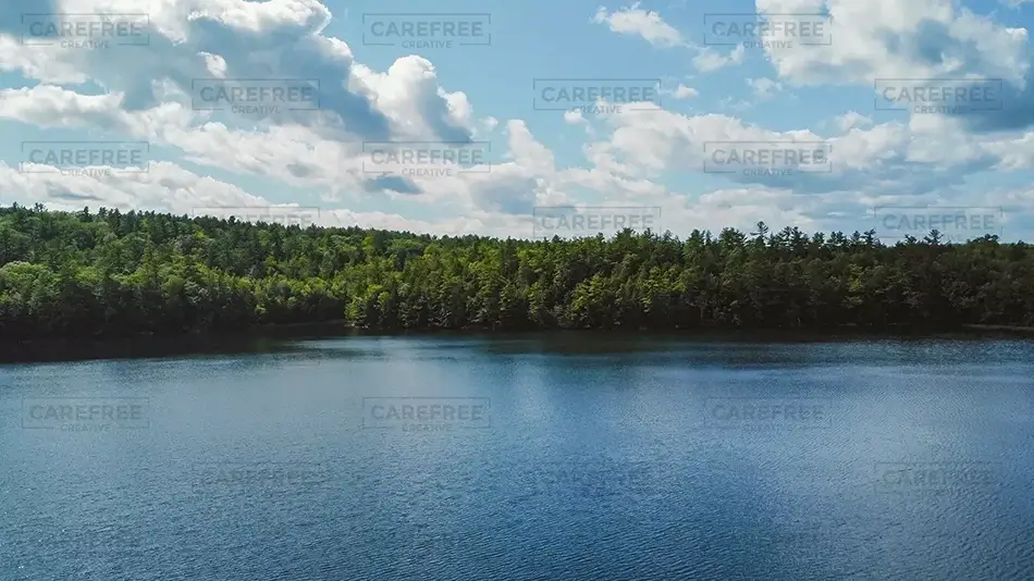 Basin Pond Tranquil Waterscape, Fayette, Maine · United States