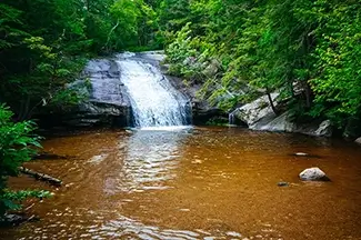 Beede Falls Serene Waterfall Basin, Sandwich, New Hampshire