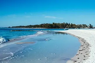 Beer Can Island Gentle Waves at Shoreline, Longboat Key, Florida