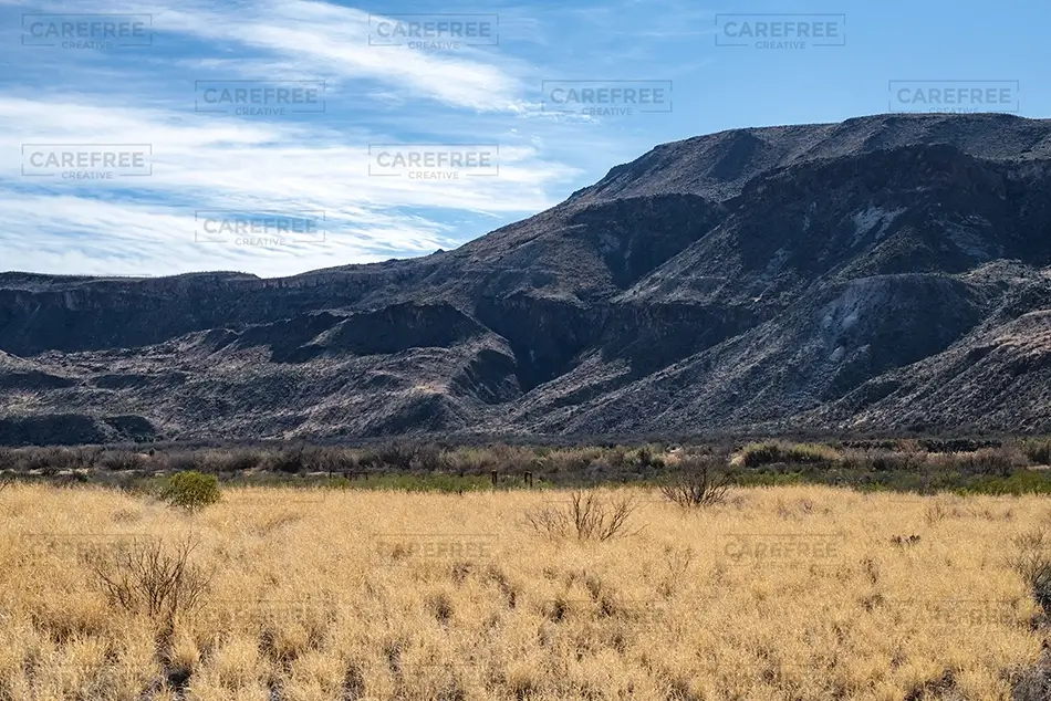 Big Bend National Park Golden Grassland Mountains, Terlingua, Texas · United States