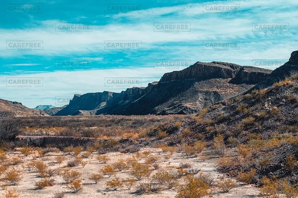 Big Bend National Park Mesa Under Teal Sky, Terlingua, Texas · United States