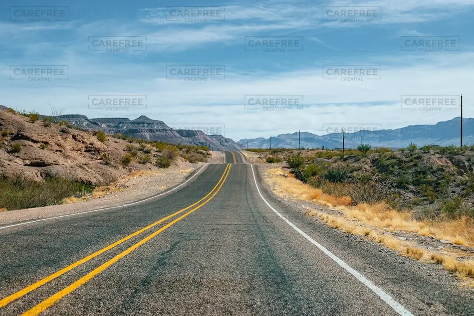 Big Bend National Park Open Desert Highway, Terlingua, Texas · United States