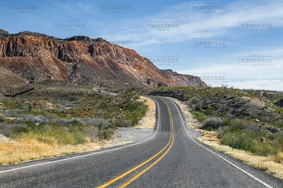 Big Bend National Park Winding Desert Road, Terlingua, Texas · United States