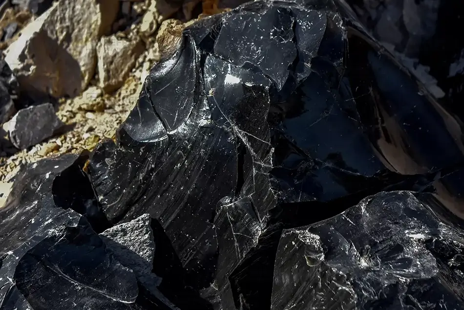 Big Obsidian Flow Shadowed Fragments, Bend, Oregon · United States