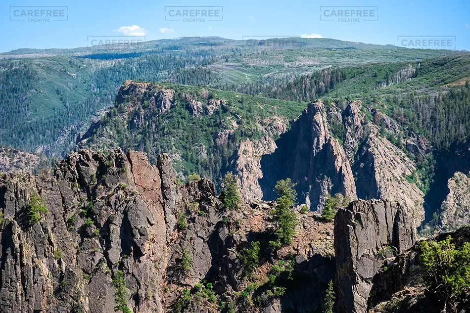 Black Canyon Of The Gunnison Rugged Dark Rock Canyon Walls, Montrose, Colorado · United States