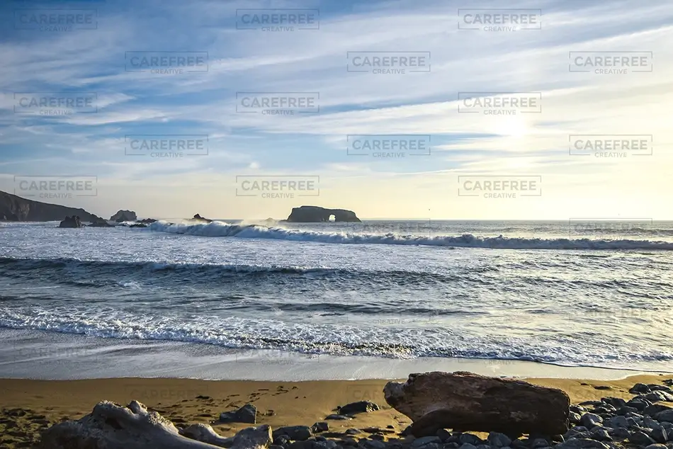 Blind Beach Waves Crashing Ashore, Jenner, California · United States