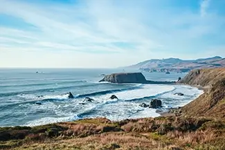 Blind Beach Rugged Coastal Cliffs, Jenner, California