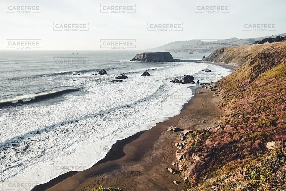 Blind Beach Rugged Coastal Cliffs, Jenner, California · United States