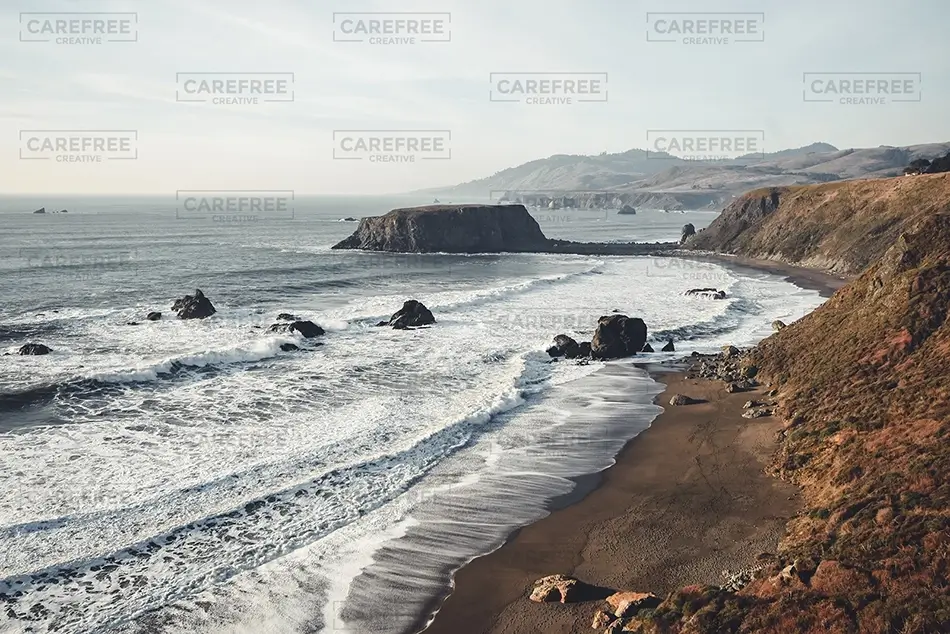 Blind Beach Rugged Coastal Shoreline, Jenner, California · United States