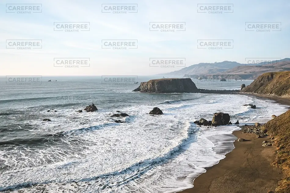 Blind Beach Rocky Coastal Shoreline, Jenner, California · United States