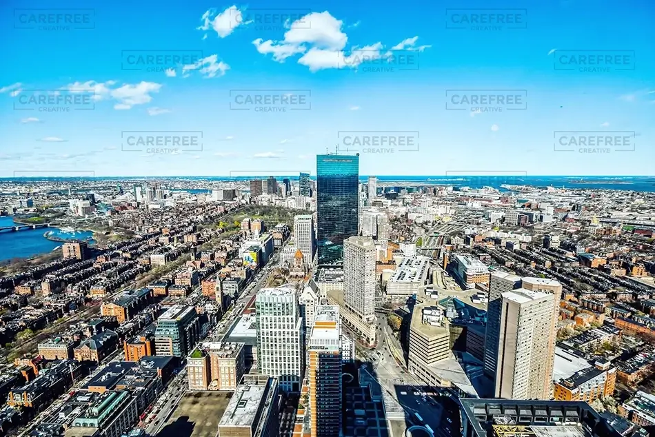 Boston Aerial Perspective, Boston, Massachusetts · United States