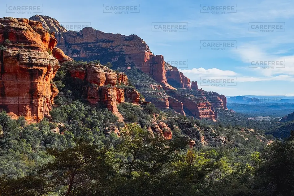 Boynton Canyon Sunlit Red Buttes, Sedona, Arizona · United States