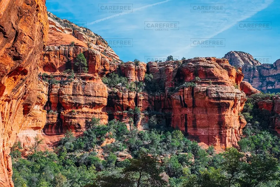 Boynton Canyon Rounded Red Rock Wall, Sedona, Arizona · United States