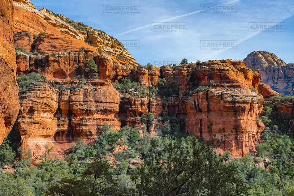 Boynton Canyon Towering Canyon Wall, Sedona, Arizona · United States
