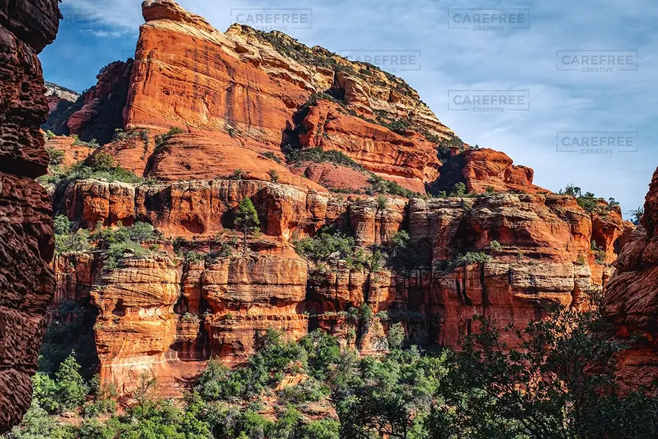 Boynton Canyon Tall Red Cliff Face, Sedona, Arizona · United States