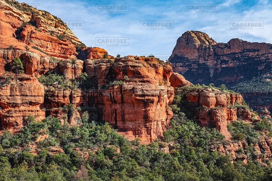 Boynton Canyon Distant Red Rock Peak, Sedona, Arizona · United States