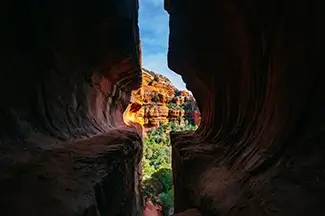 Boynton Canyon Red Rock Cave View, Sedona, Arizona