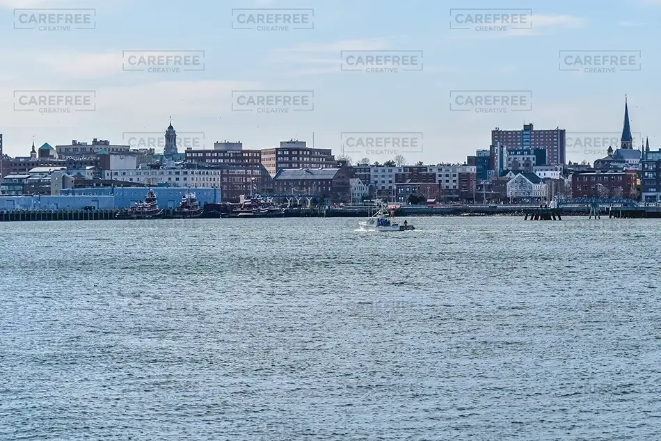 Bug Light Park Cityscape Reflections, South Portland, Maine · United States