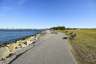 Bug Light Park Pathway by the Sea, South Portland, Maine