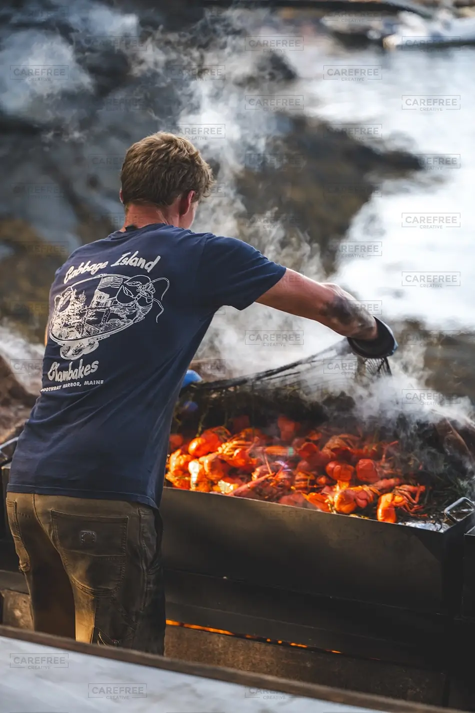 Cabbage Island Steaming Fresh Lobster, Boothbay, Maine · United States