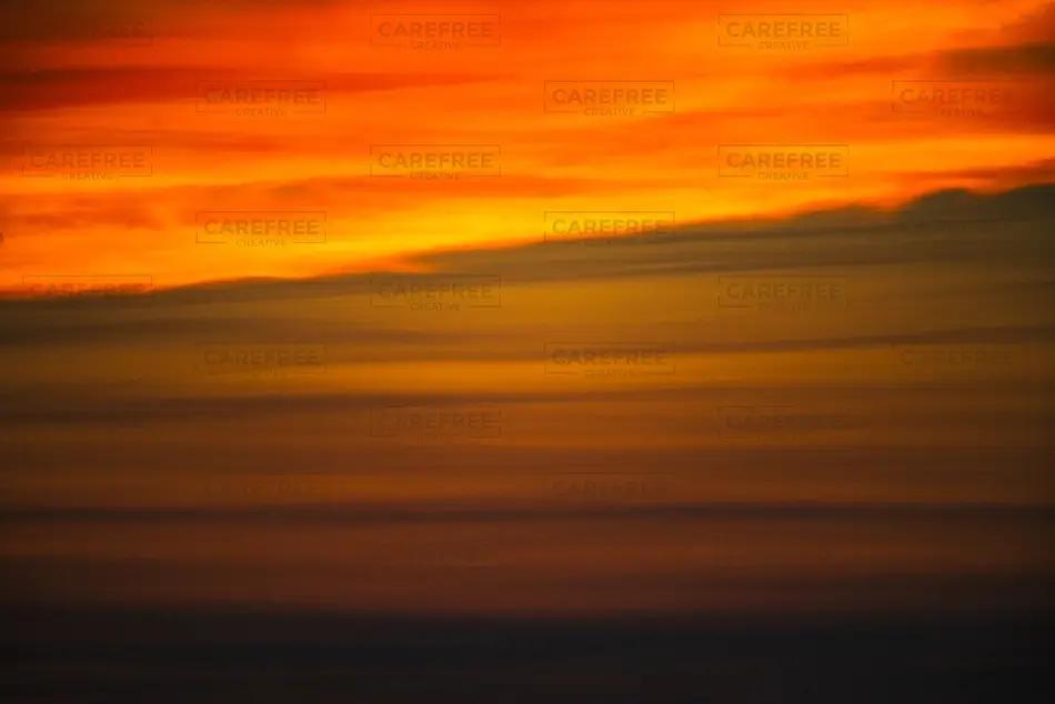 Cabbage Island Fiery Sunset Sky, Boothbay, Maine · United States