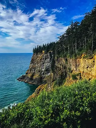 Cape Meares Lighthouse Rocky Cliff, Tillamook, Oregon