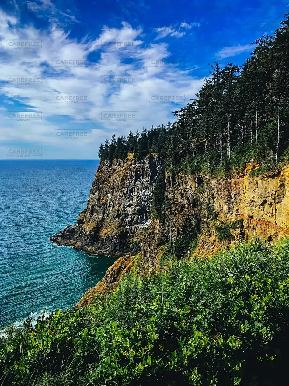 Cape Meares Lighthouse Rocky Cliff, Tillamook, Oregon · United States
