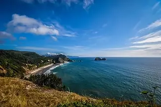 Cape Meares Lighthouse Beach Landscape, Tillamook, Oregon