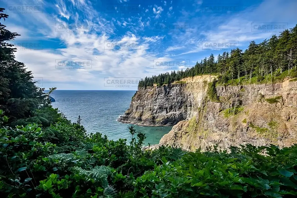 Cape Meares Lighthouse Rocky Coastline