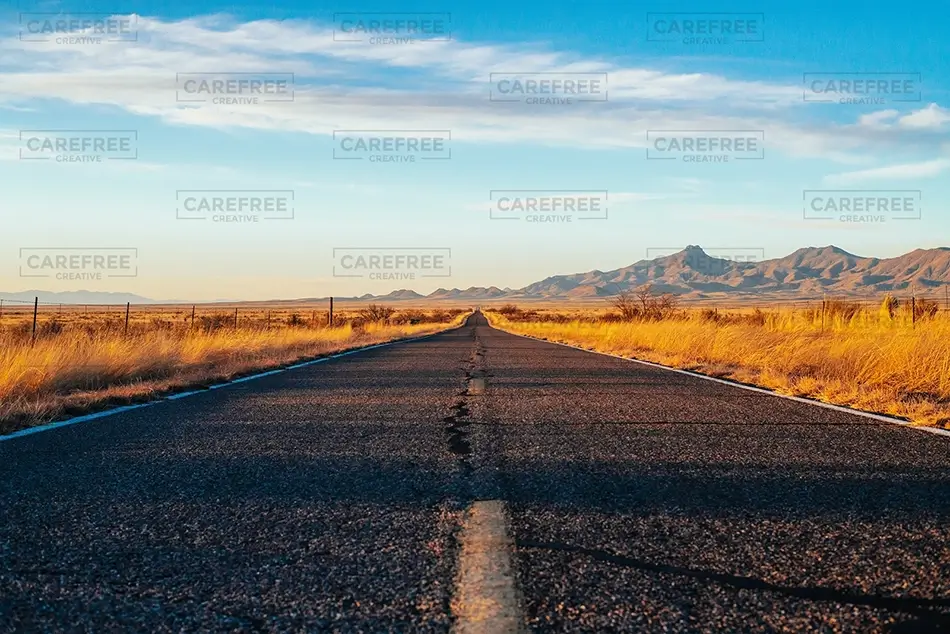 Chiricahua National Monument Open Road and Blue Sky, Willcox, Arizona · United States