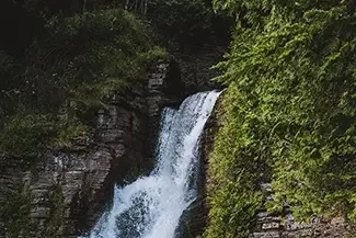 Chutes Jean-Larose Forest Waterfall, Beaupré, Quebec