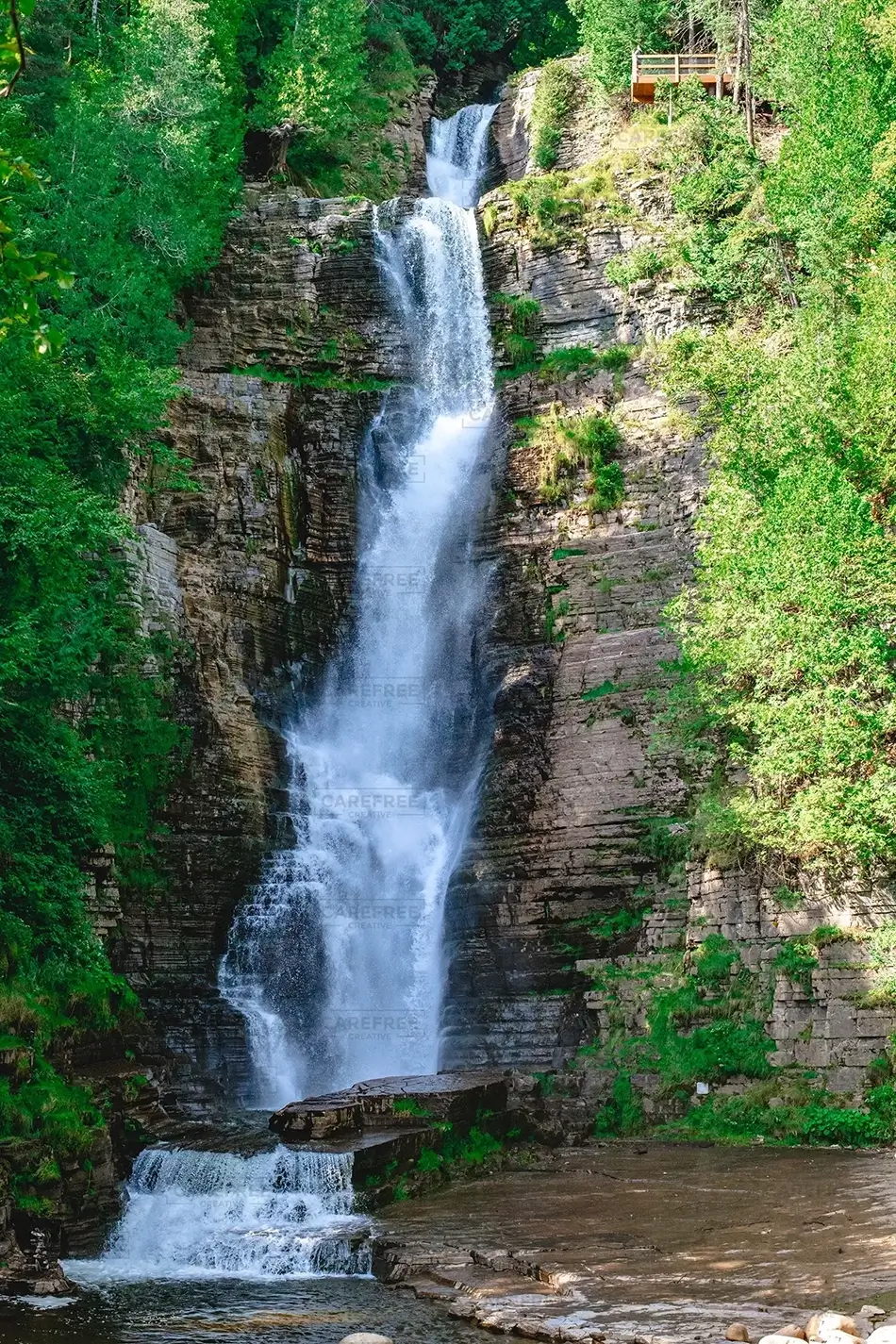Chutes Jean-Larose Cascading Veil, Beaupré, Quebec · Canada